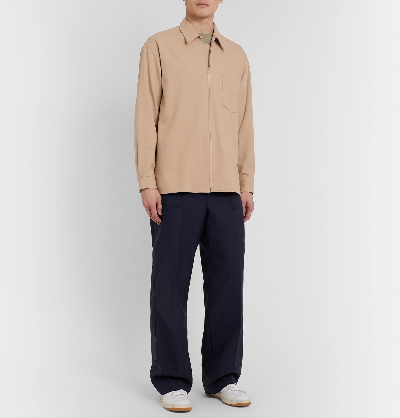 Auralee - Wool-Flannel Shirt Jacket - Neutrals Auralee