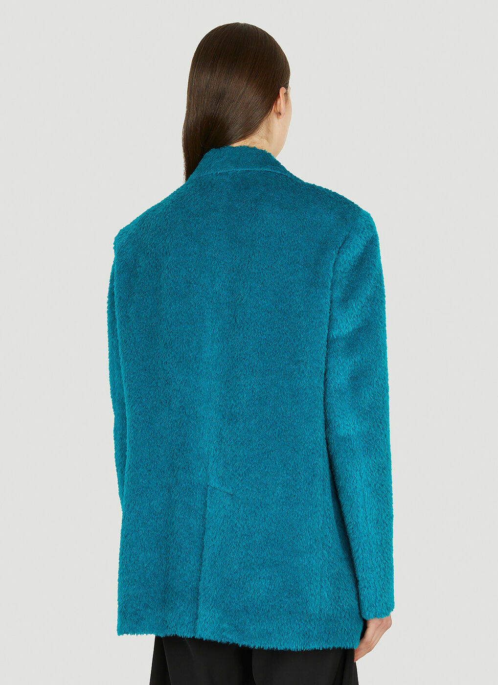 Furry Blazer in Blue Raf Simons