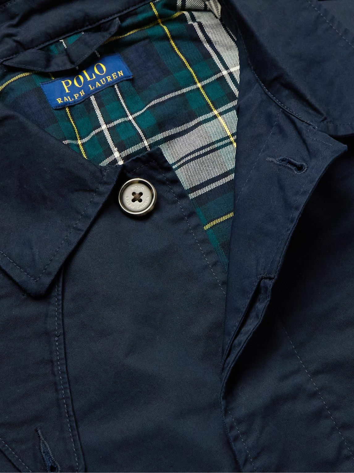 Polo Ralph Lauren - Logo-Embroidered Cotton-Gabardine Coat - Blue