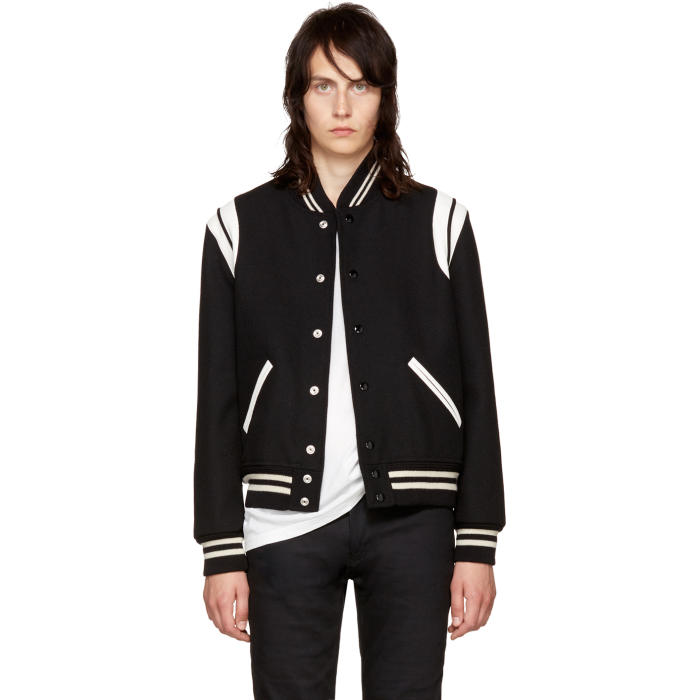 saint laurent teddy bomber jacket