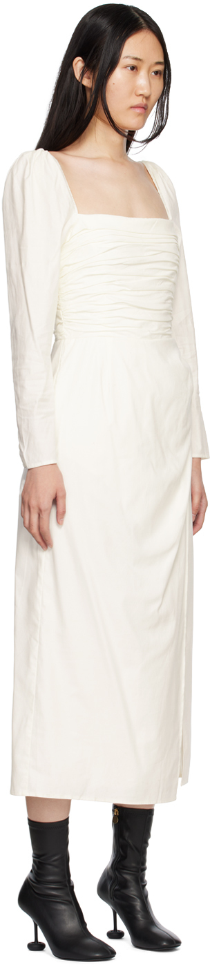 Reformation White Isaac Midi Dress