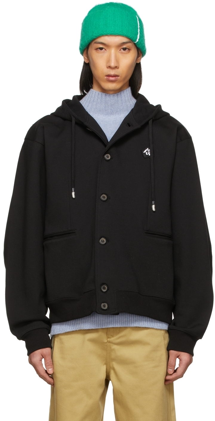 ADER error Black Sculpture Logo Hoodie ADER error