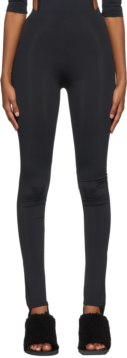 black stirrup tights