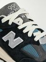 New Balance - Teddy Santis 990v2 Suede and Mesh Sneakers - Blue