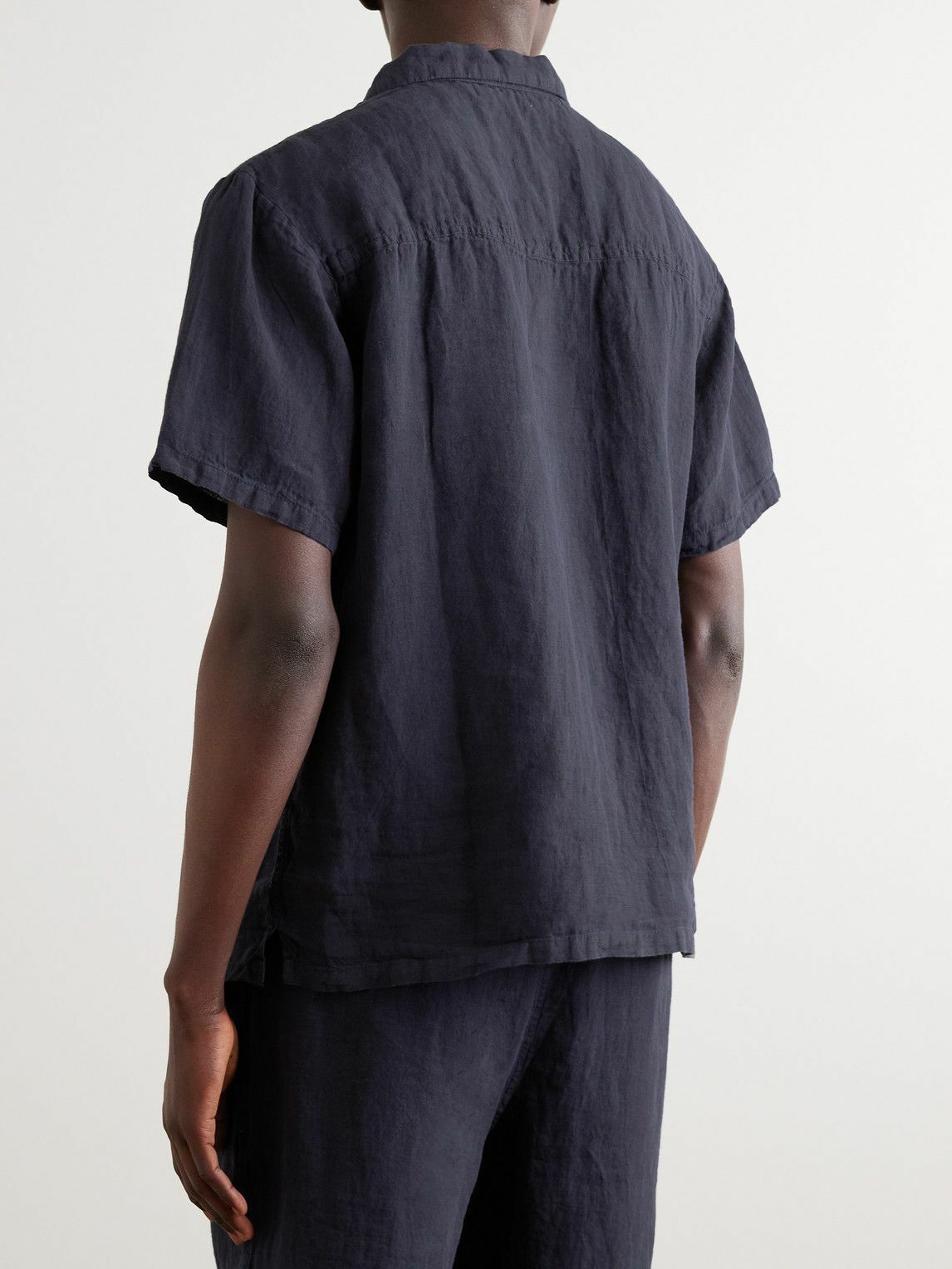 Hamilton And Hare Linen Shirt Blue Hamilton and Hare