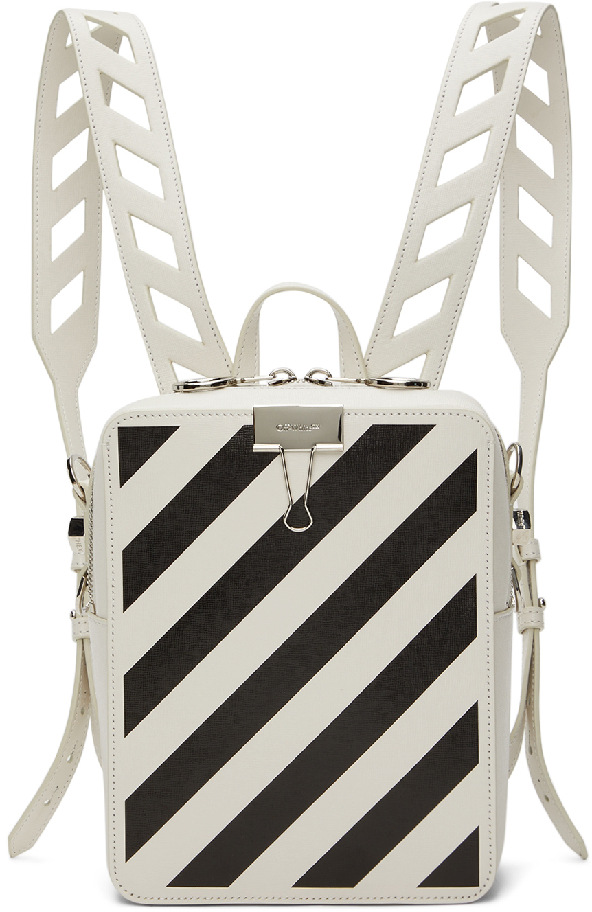 off white diag backpack