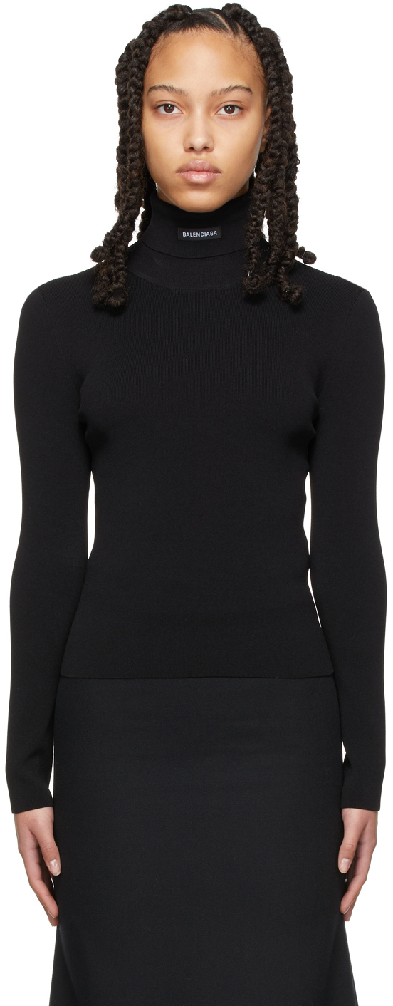 Balenciaga Black Fitted Turtleneck Balenciaga