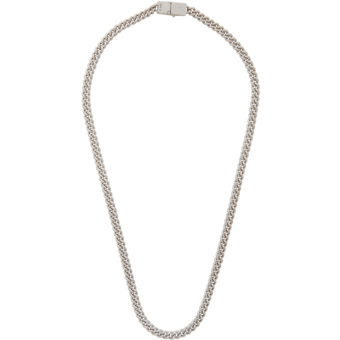 Tom Wood Silver Thin Rounded Curb Necklace Tom Wood