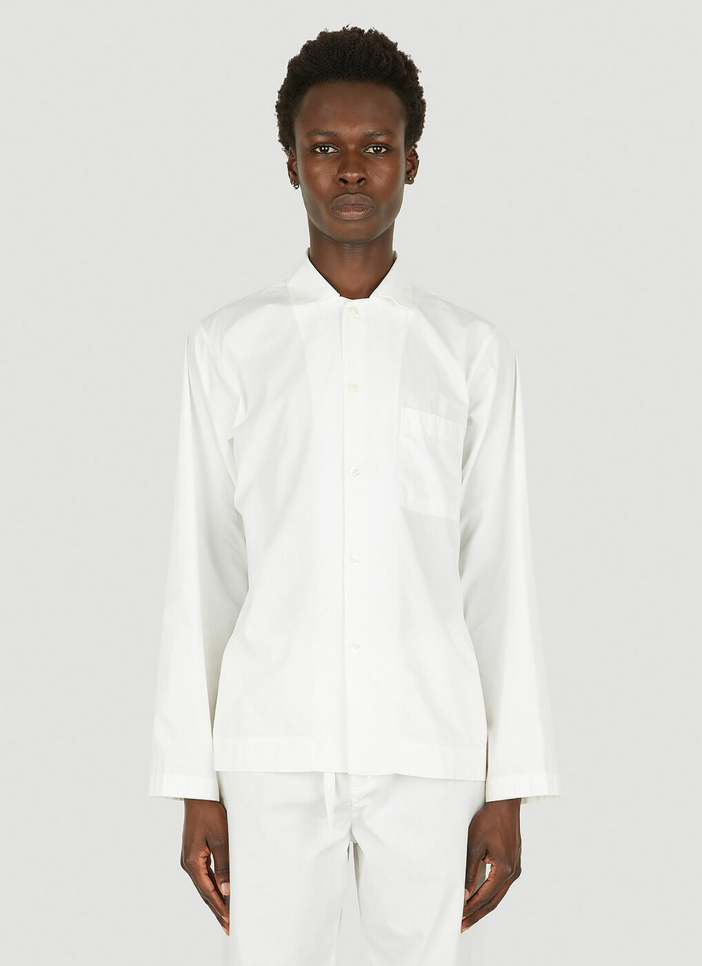 Classic Sleep Shirt in White Tekla Fabrics