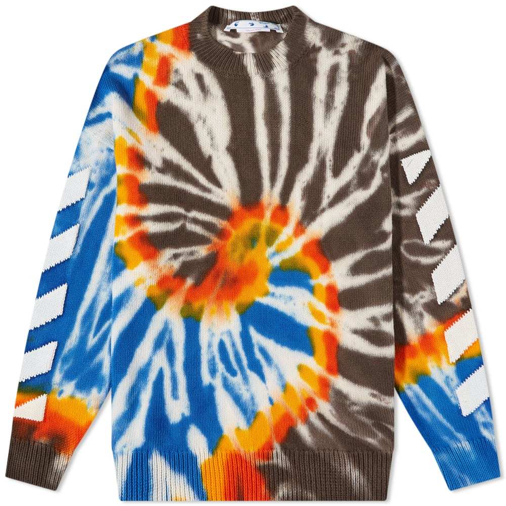 Off White Tie Dye Knitted Crewneck Off White