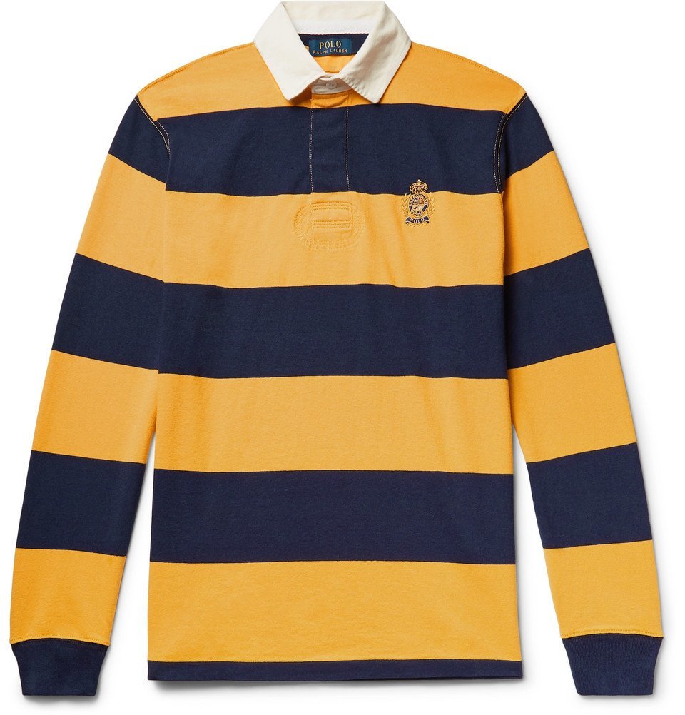 Polo Ralph Lauren - Logo-Embroidered Twill-Trimmed Striped Cotton ...
