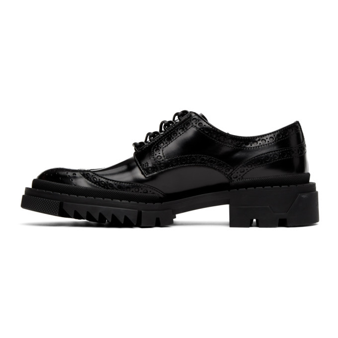 Versace Black Leather Brogues Versace