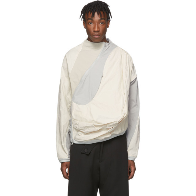 Post Archive Faction PAF Off-White and Grey 2.0 Center Jacket Post