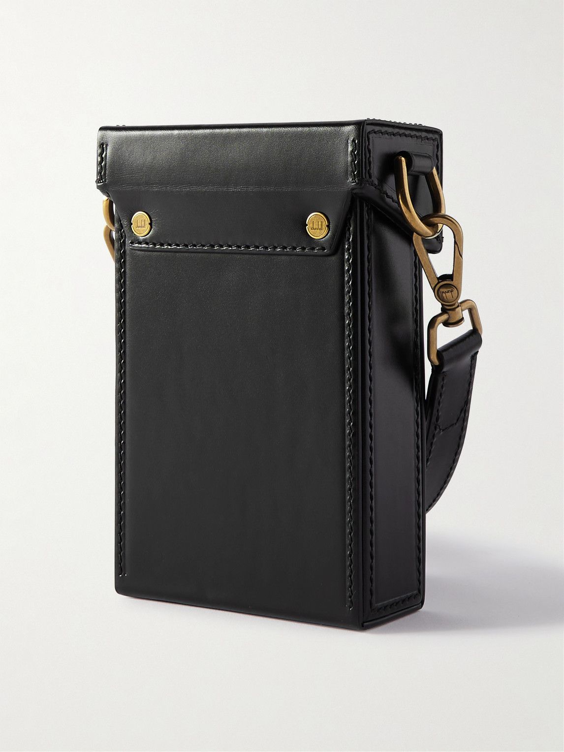 Dunhill Lock Leather Messenger Bag Black Editorialist | lupon.gov.ph
