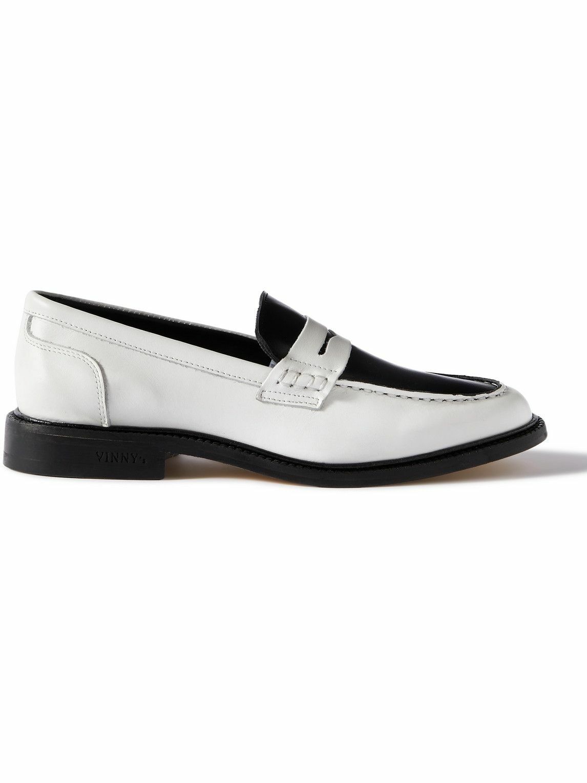 VINNY's Townee TwoTone Leather Penny Loafers White