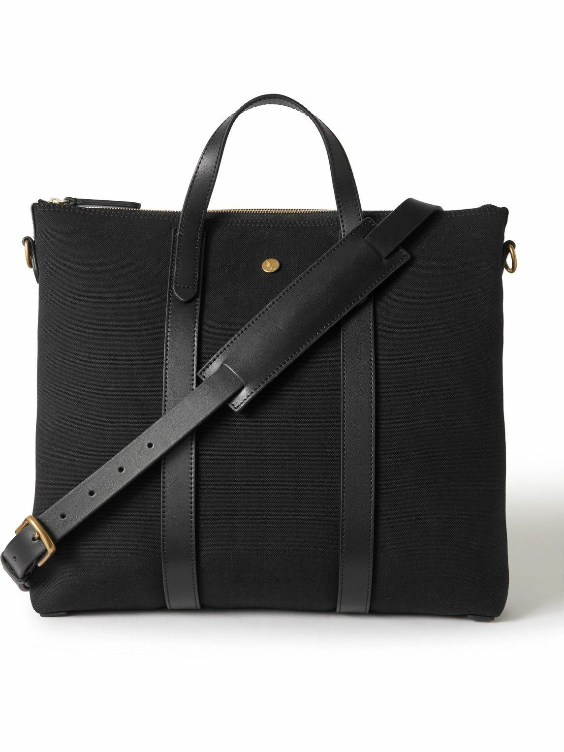 Mismo - M/S Mate Leather-Trimmed Nylon Canvas Tote Bag Mismo