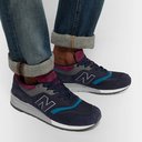 New Balance - 997 Nubuck, Suede and Mesh Sneakers - Men - Navy