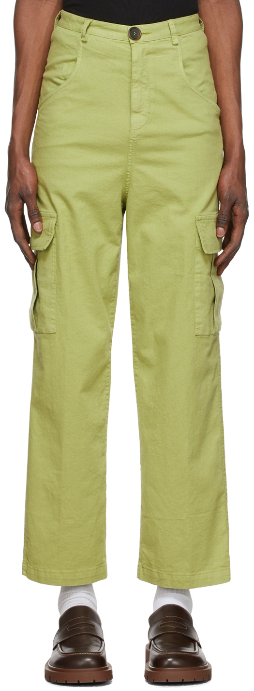 Winnie New York Green Cotton Cargo Pants Winnie New York