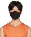 Rick Owens Black Self-Tie Face Mask