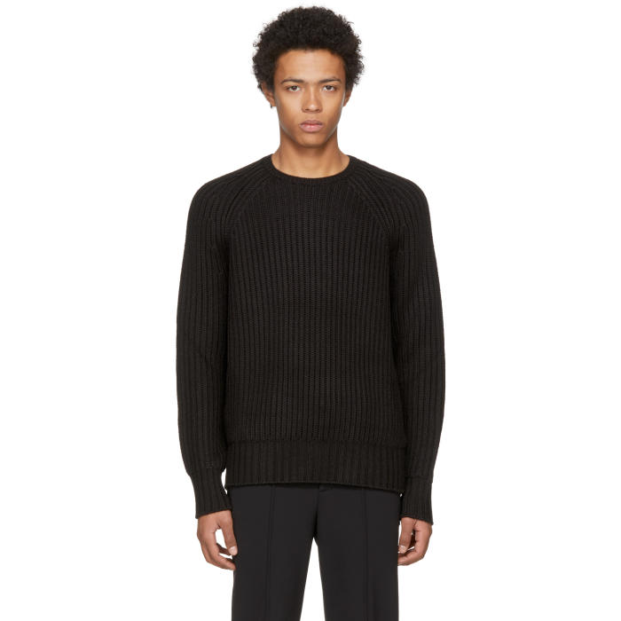 Neil Barrett Black Heavy Knit Sweater Neil Barrett