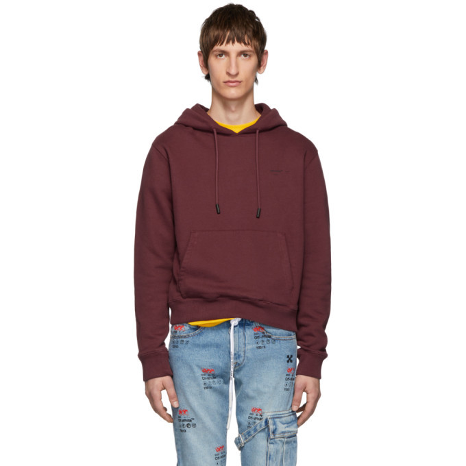 off white maroon hoodie