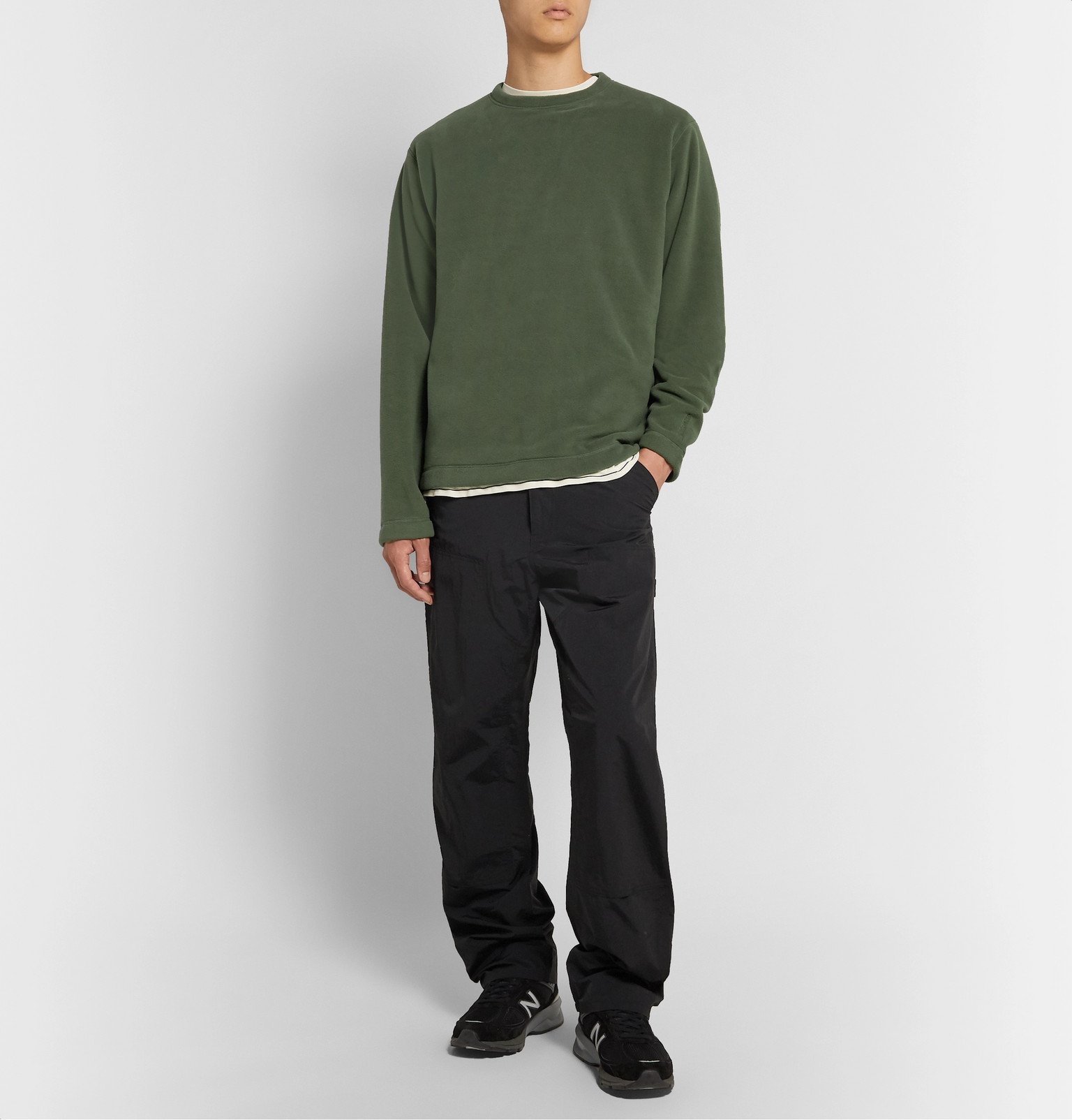 nonnative - Coach Shell-Trimmed Polartec Fleece Sweatshirt - Green 