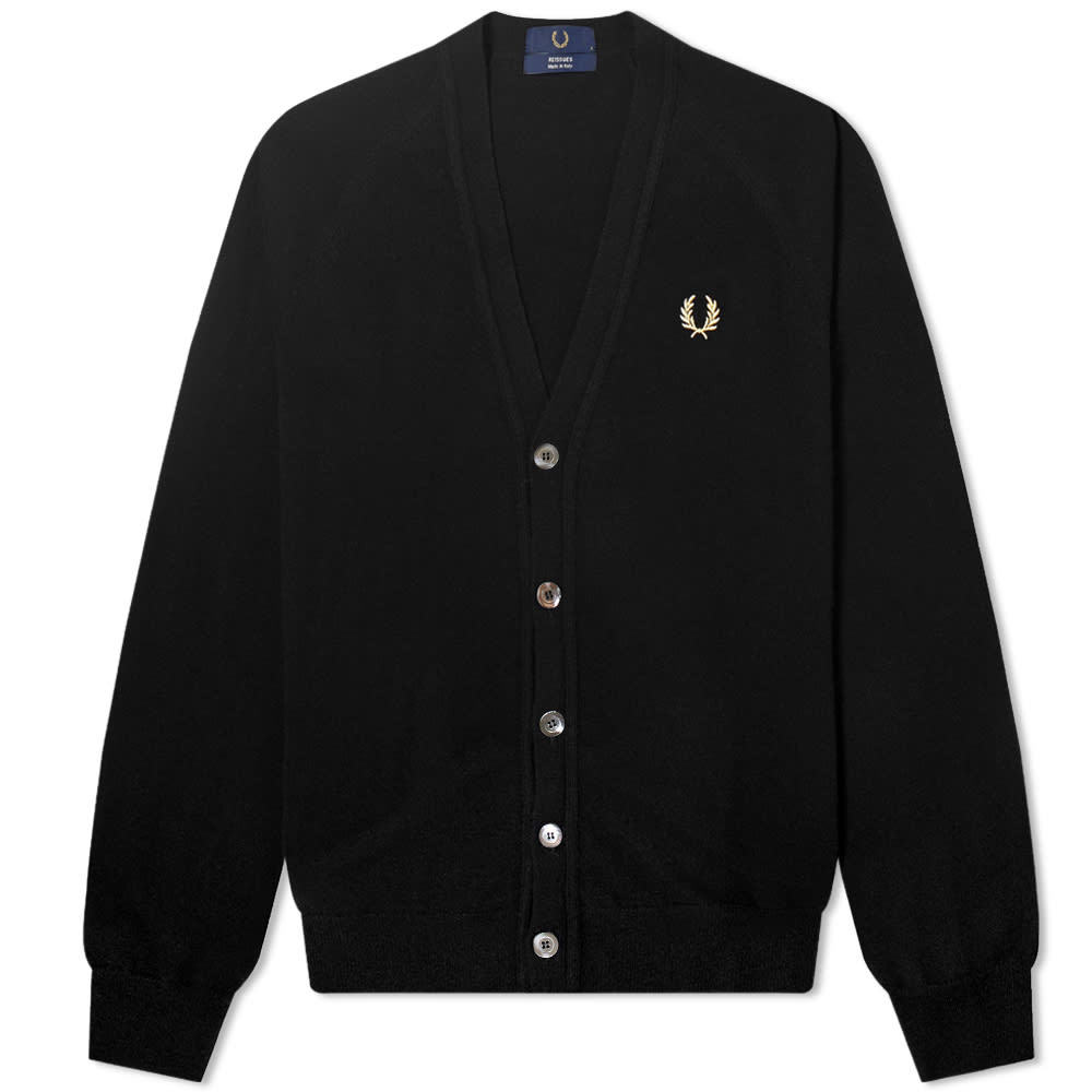 Fred Perry Reissues Lambswool Cardigan Fred Perry Laurel Wreath