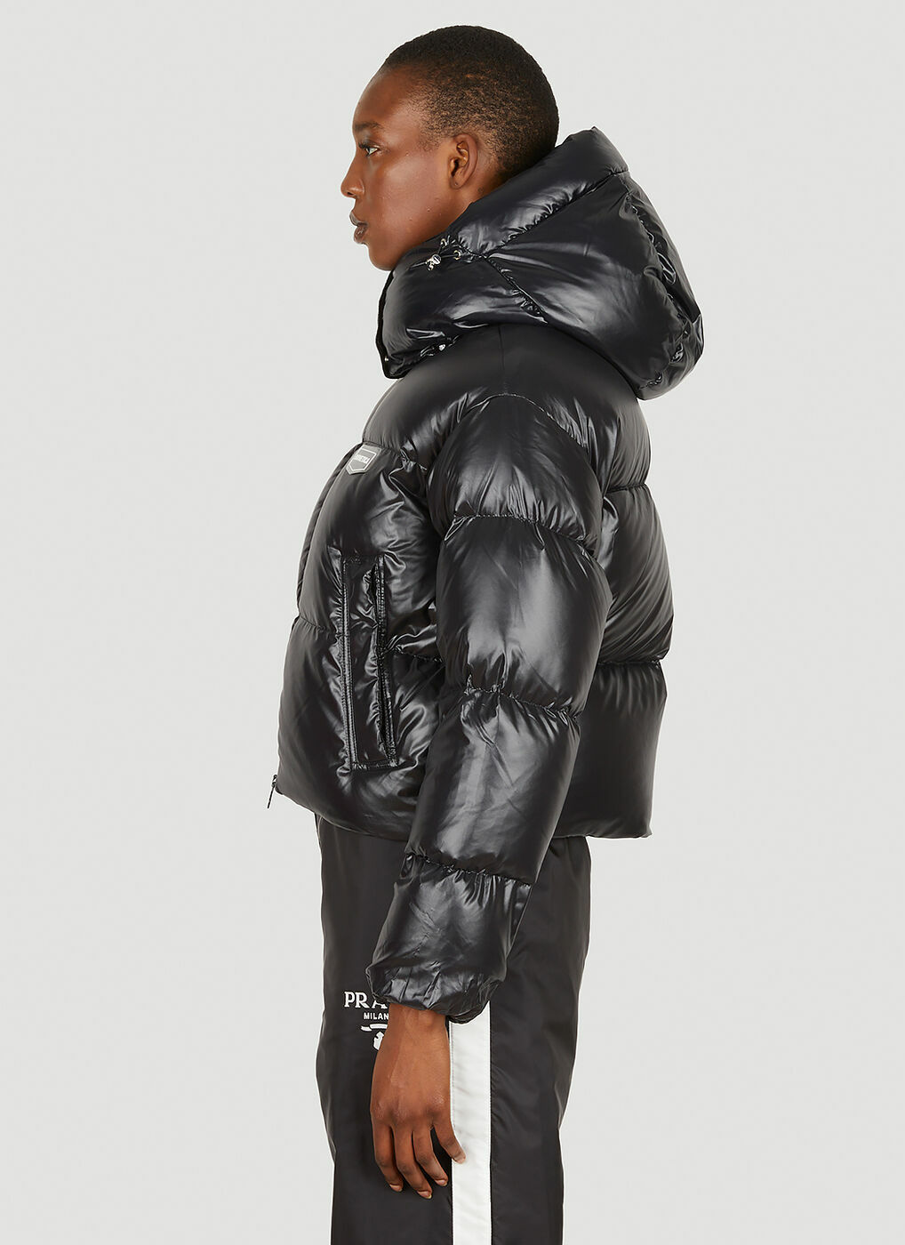 Diadema Quilted Down Jacket in Black Duvetica