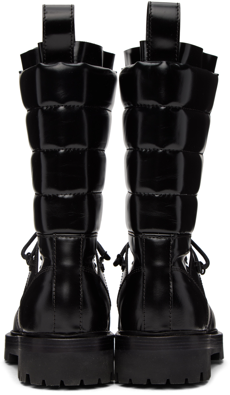 System Black Quilted Boots System