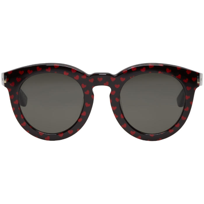 saint laurent glitter heart sunglasses