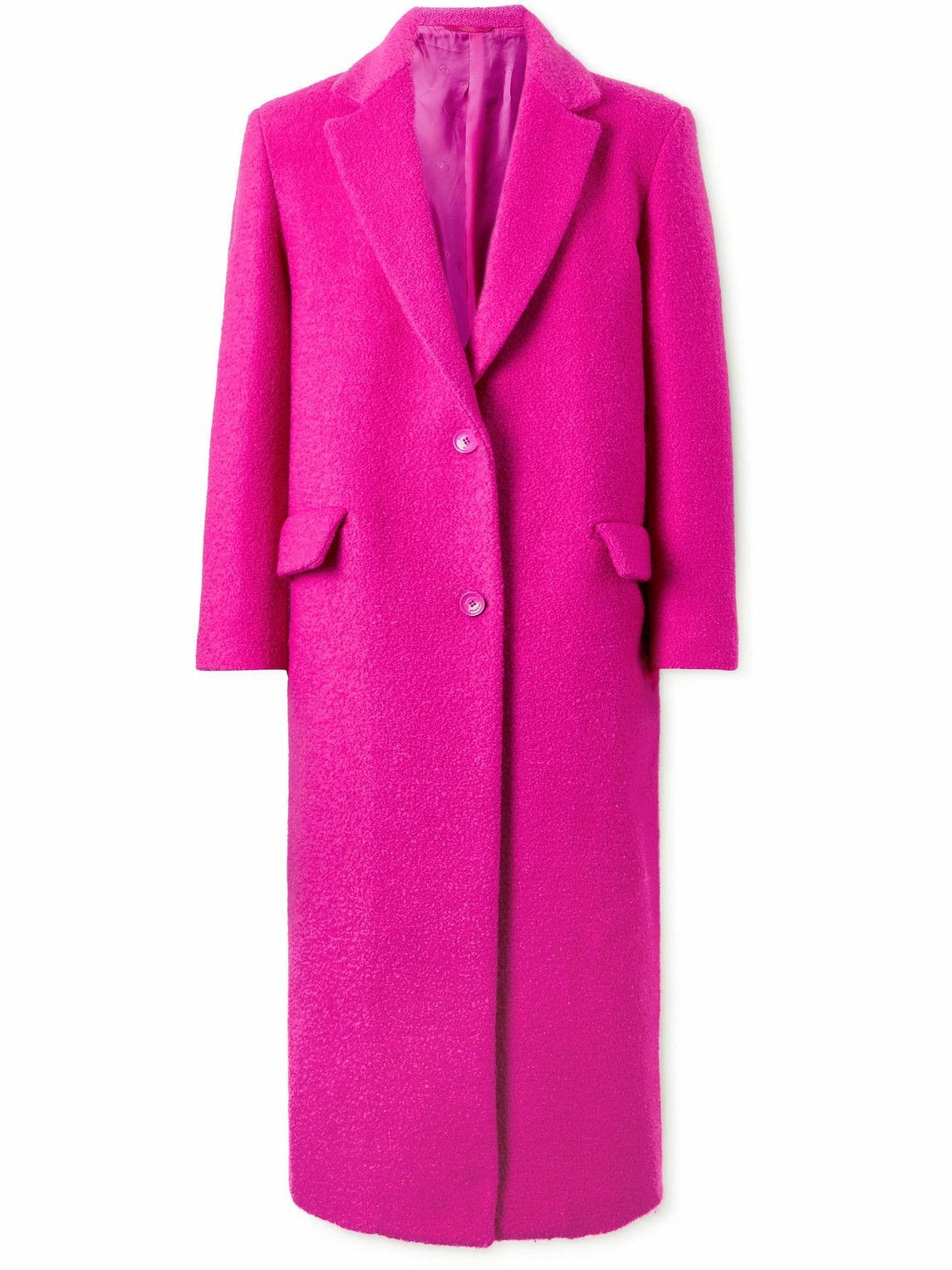 Valentino - Oversized Virgin Wool-Blend Bouclé Coat - Pink Valentino