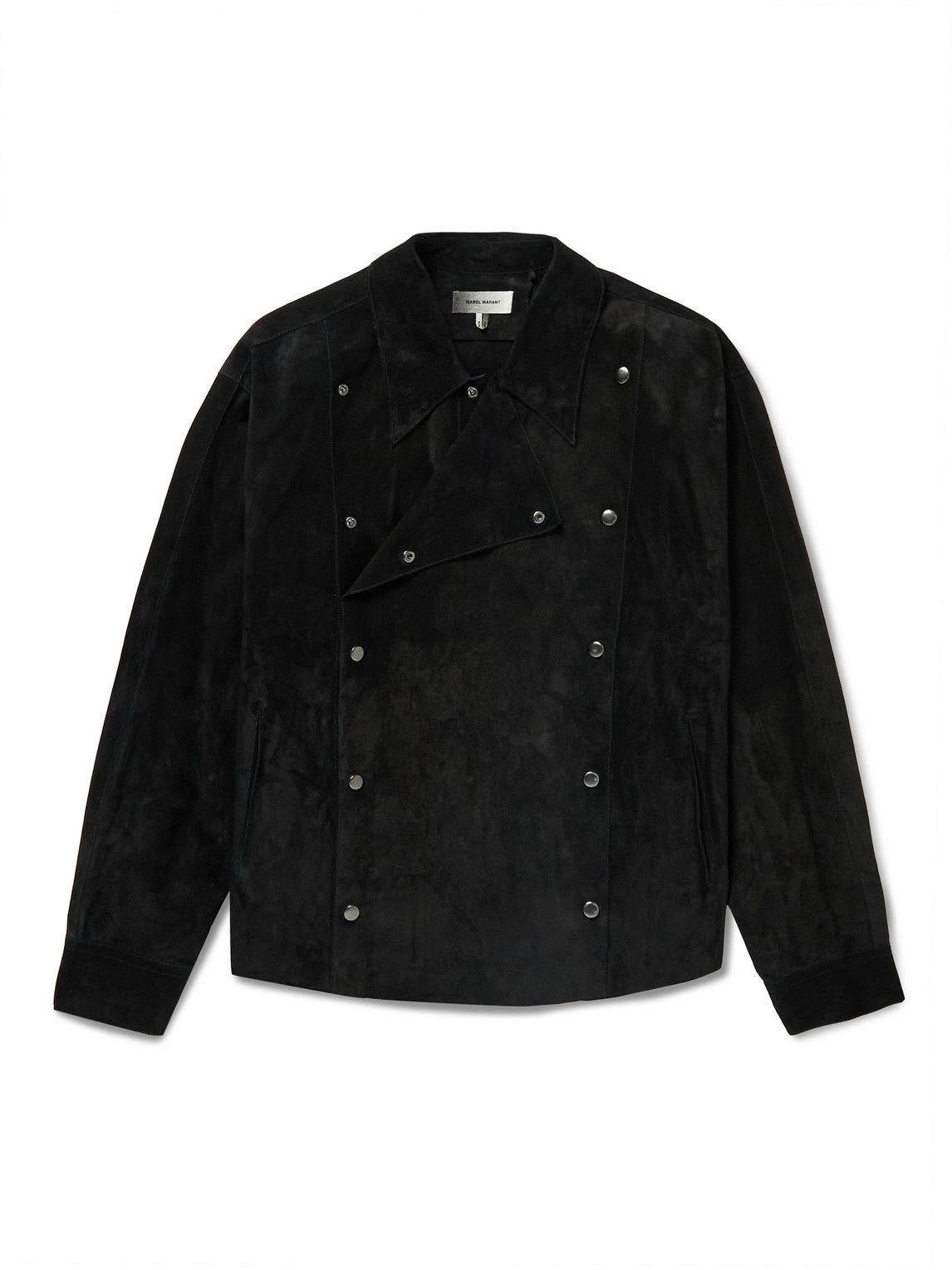 Isabel Marant Ceneri DoubleBreasted Suede Jacket Black Isabel Marant