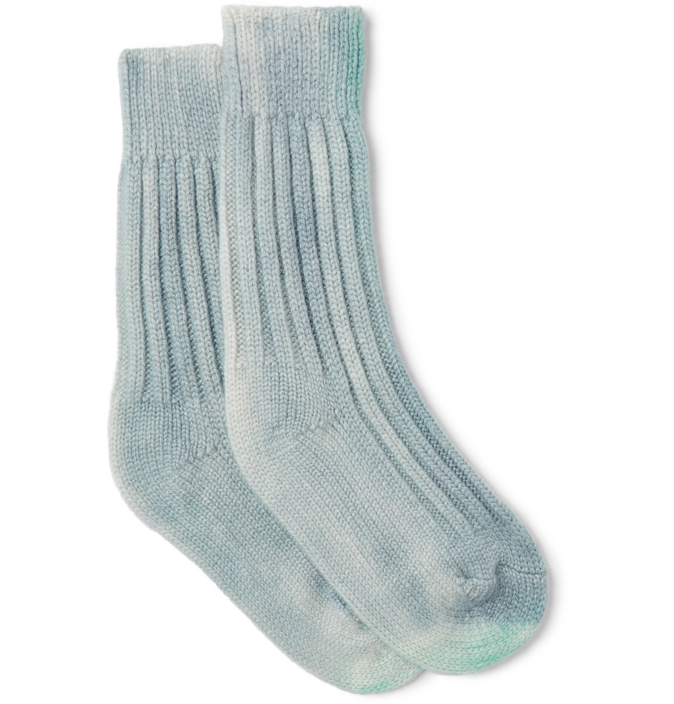 The Elder Statesman - Yosemite Tie-Dyed Cashmere Socks - Blue The 