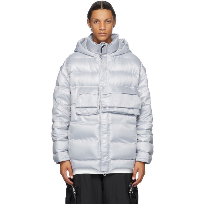 silver down puffer jacket