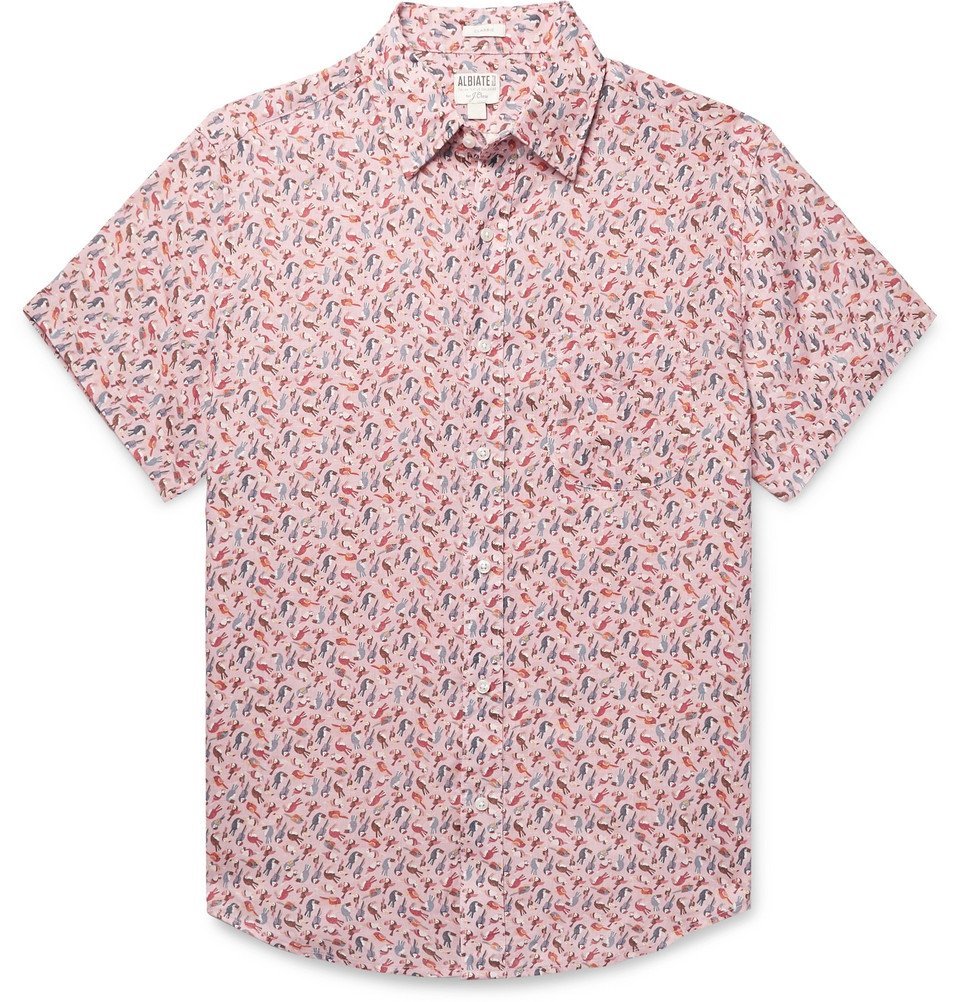 J.Crew - Printed Linen Shirt - Pink J.Crew