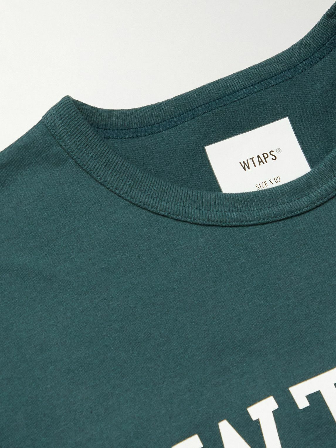 WTAPS - Logo-Print Cotton-Blend Jersey T-Shirt - Green WTAPS