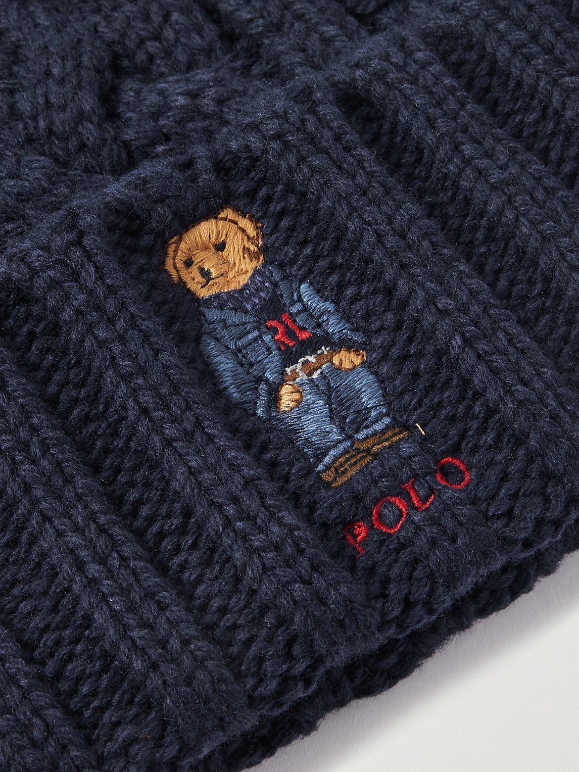 Polo Ralph Lauren - Logo-Embroidered Cable-Knit Beanie
