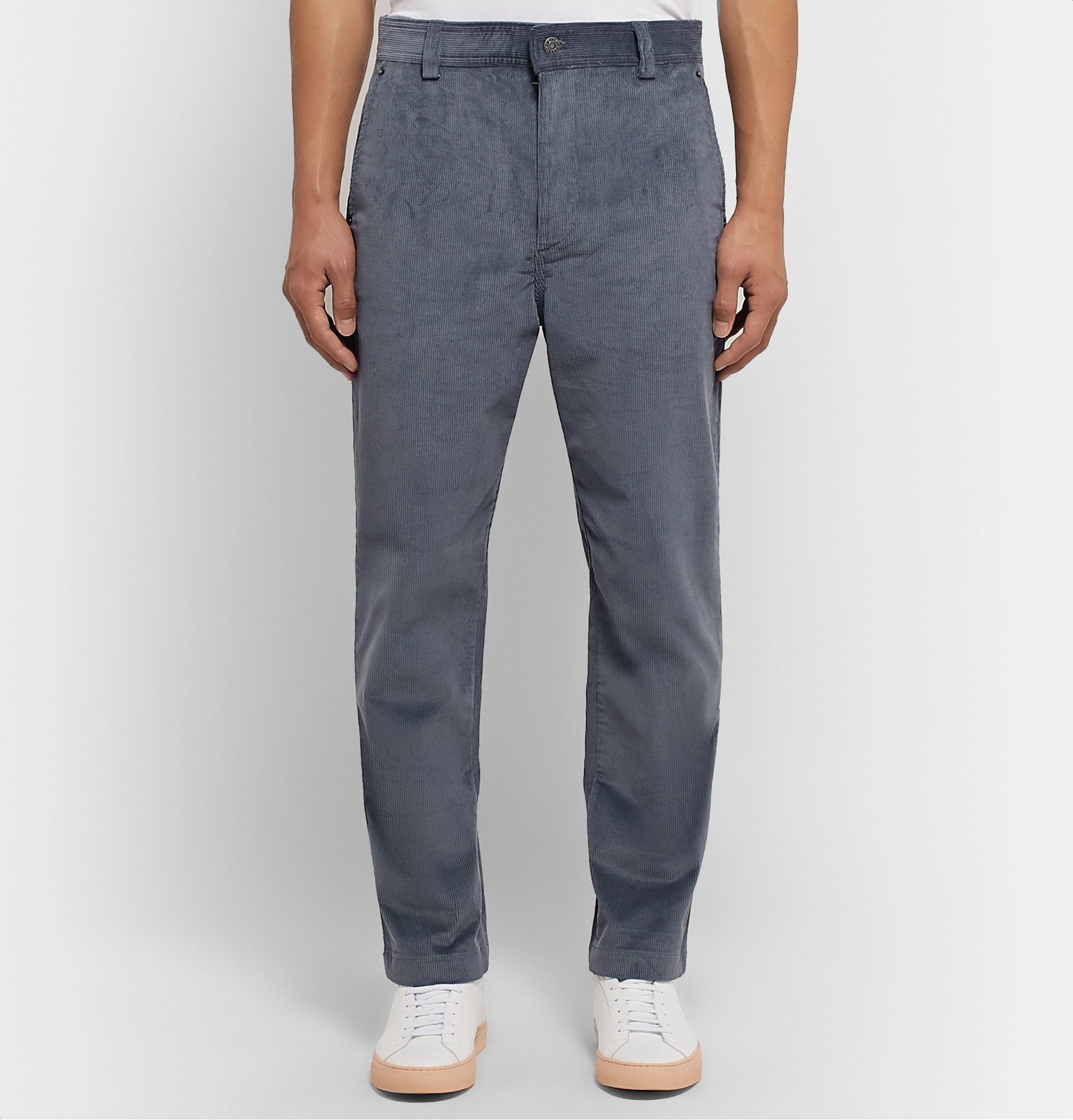 Club Monaco - Stretch-Cotton Corduroy Trousers - Blue Club Monaco