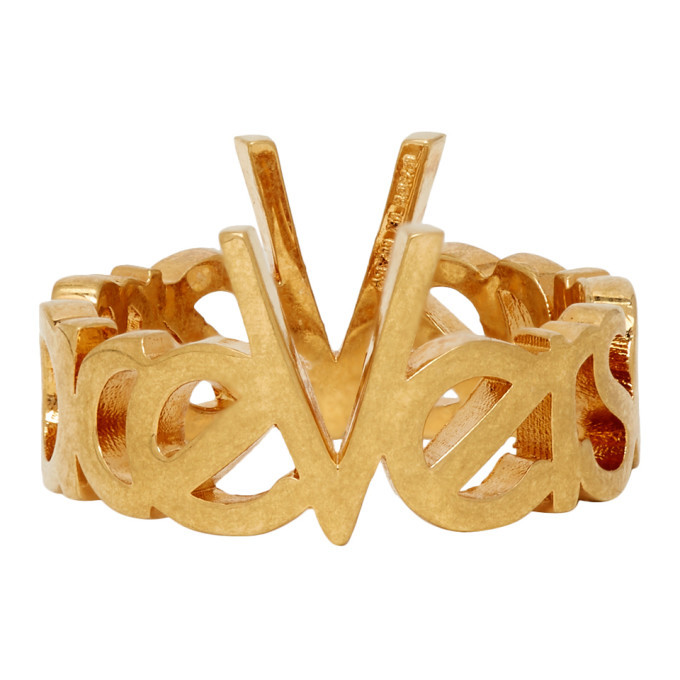 Versace Gold Vintage Logo Ring Versace
