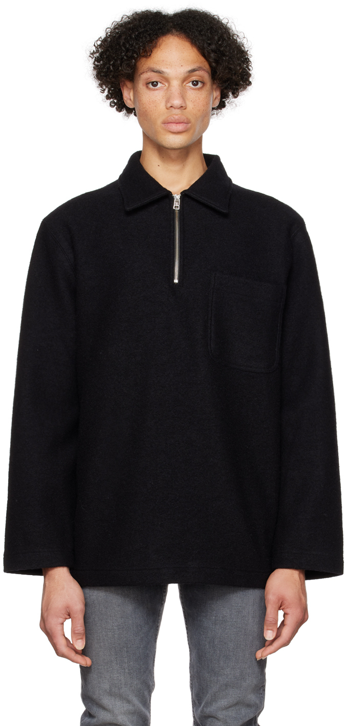 Schnayderman's Black HalfZip Sweater Schnaydermans
