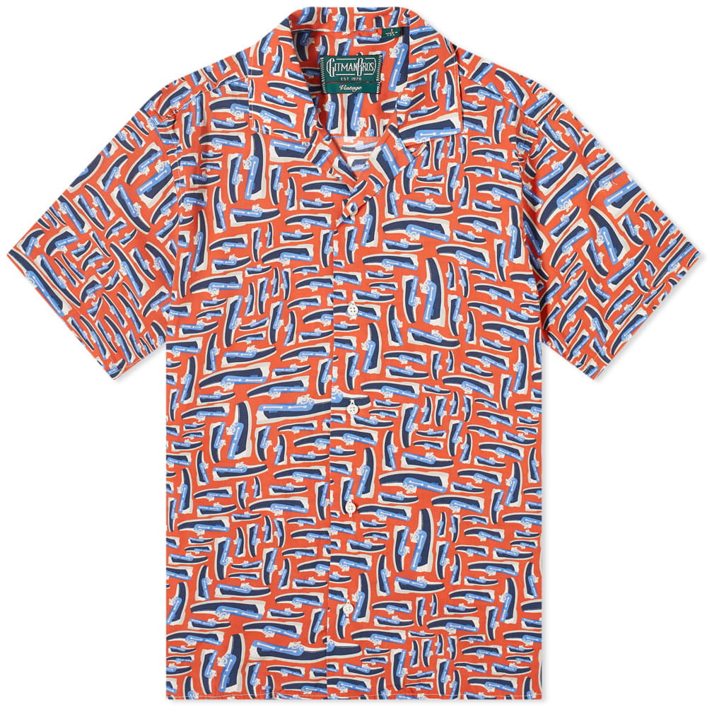 Gitman Vintage Camp Collar Dockside Print Shirt Gitman Vintage