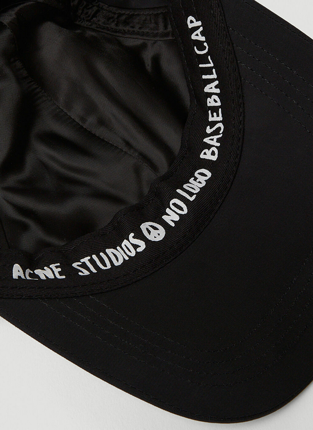 No Logo Baseball Cap in Black Acne Studios