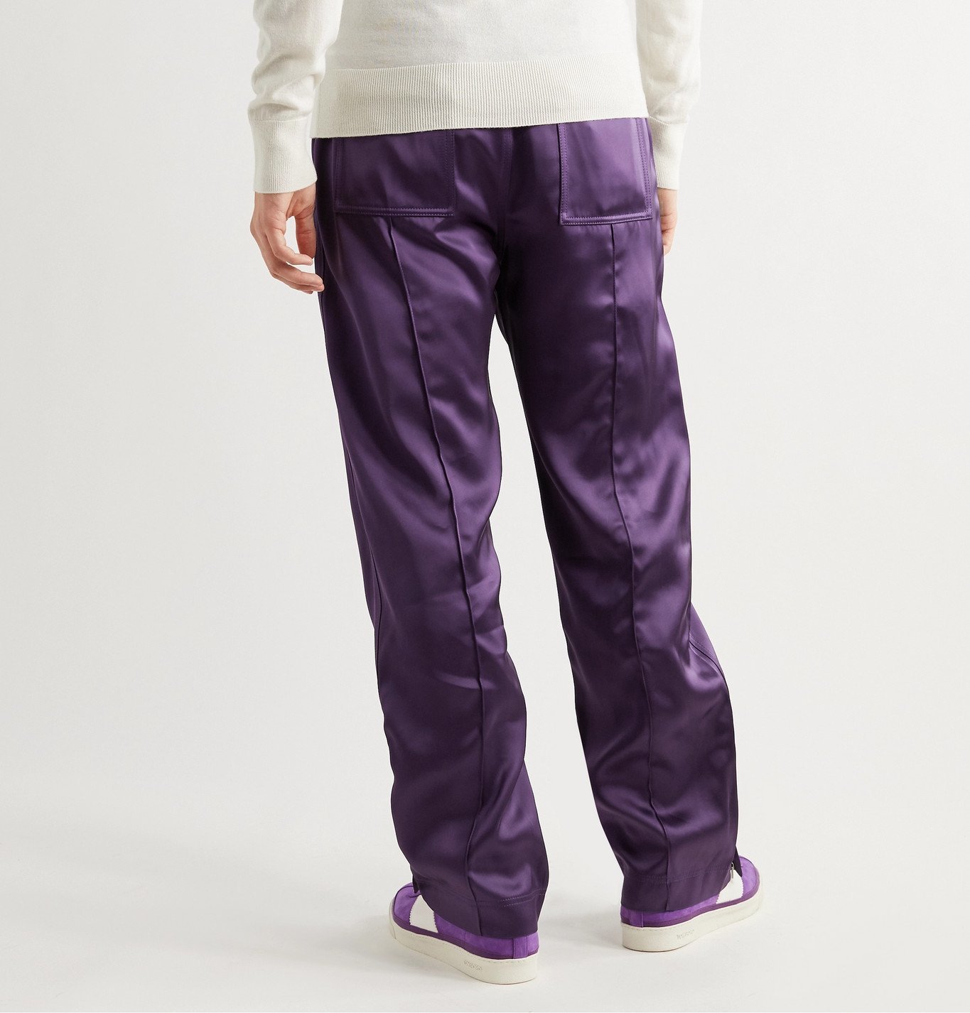 TOM FORD - Satin-Jersey Track Pants - Purple TOM FORD