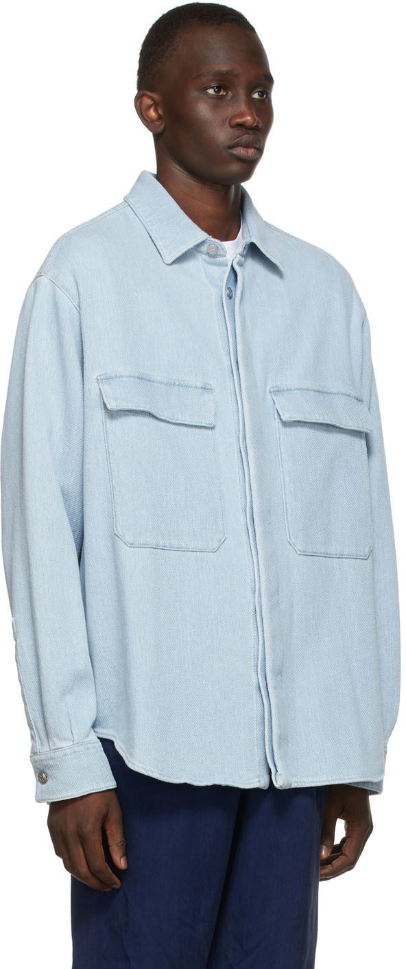 Giorgio Armani Blue Denim Shirt Giorgio Armani