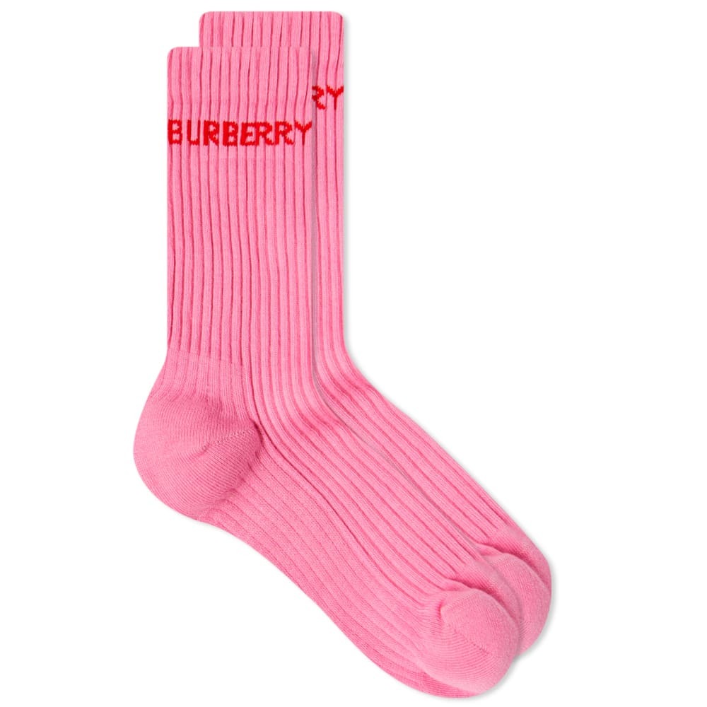 Photo: Burberry Women's Logo Sock in Bubblegum Pink