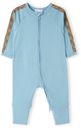 Burberry Baby Blue Check Trim Bodysuit Set