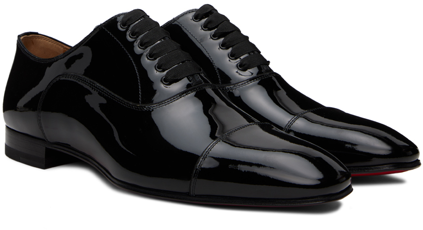 Men Loake Patent Classic Black Tie Shoes
