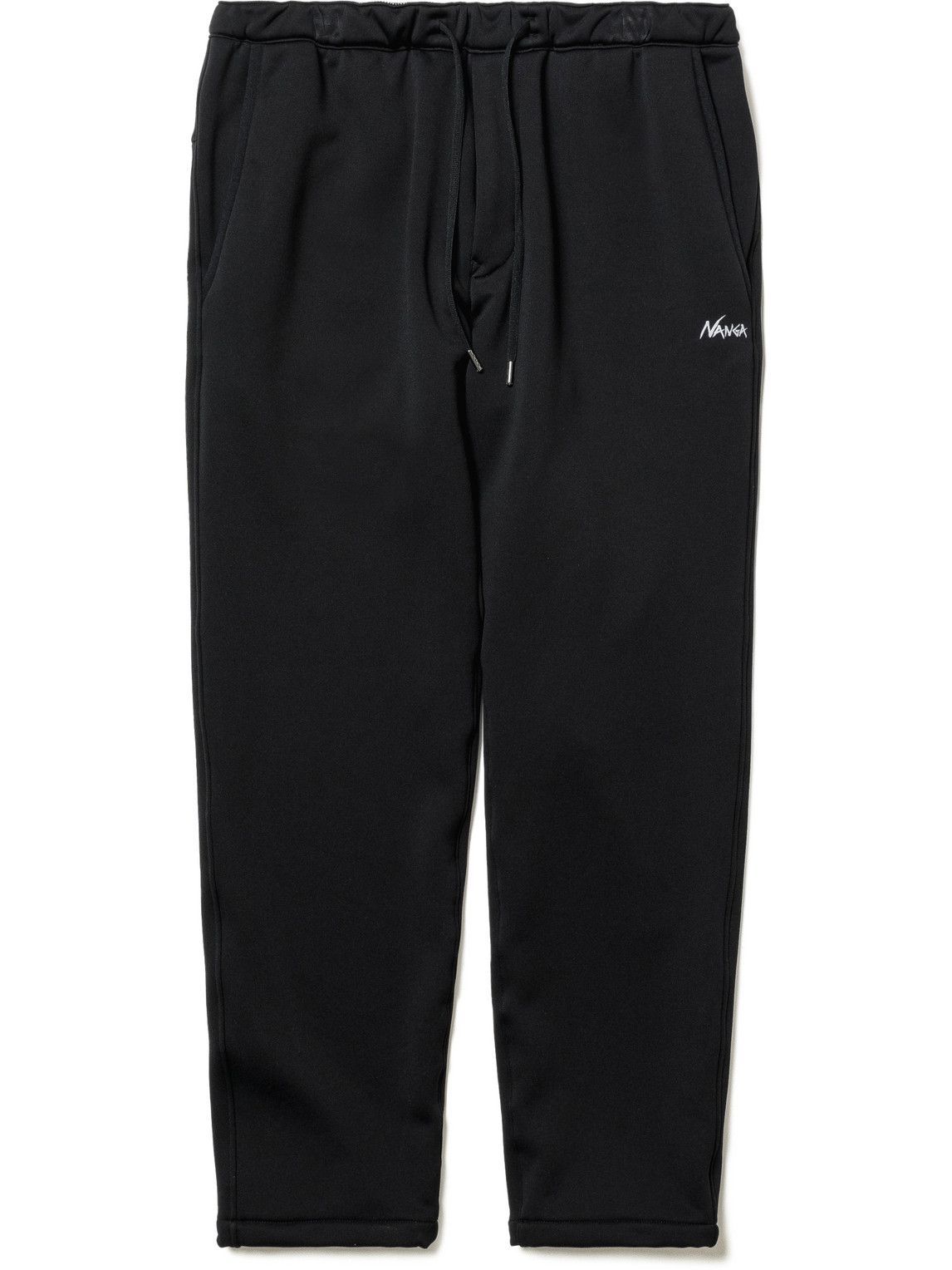 Nanga - Slim-Fit Tapered Logo-Print Cotton-Jersey Track Pants - Black Nanga