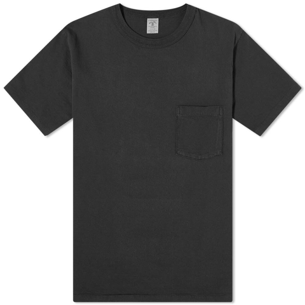 Velva Sheen Men's Pigment Dyed Pocket TShirt in Black Velva Sheen