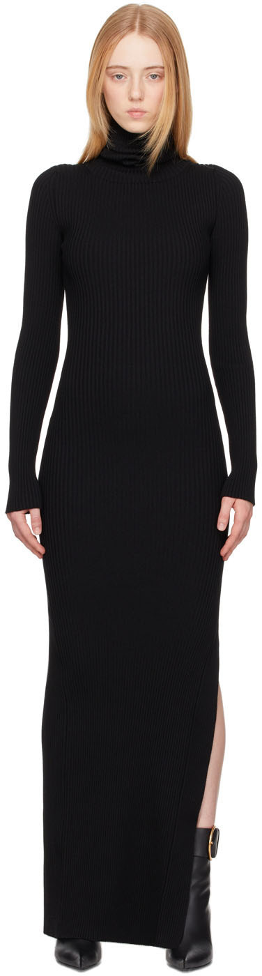 VETEMENTS Black Rib Knit Turtleneck Dress Vetements